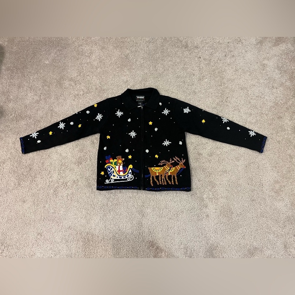 Designers Originals Zip Up Christmas Sweater